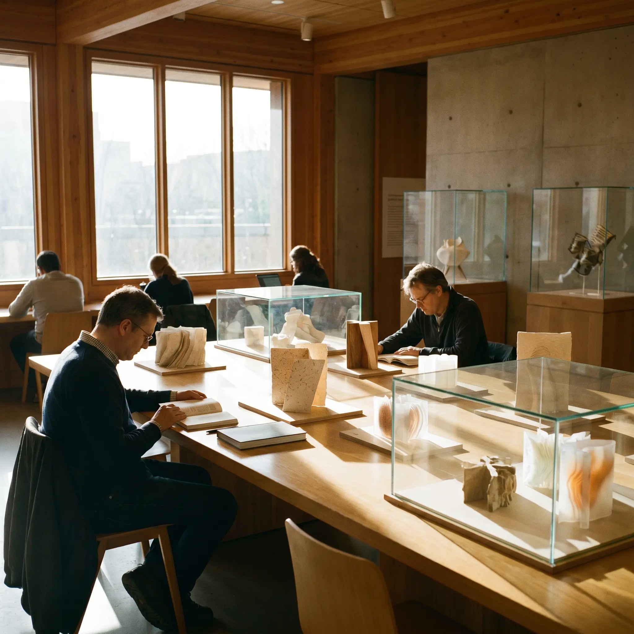 Quiet editorial exhibit hall for source-aware model interpretation